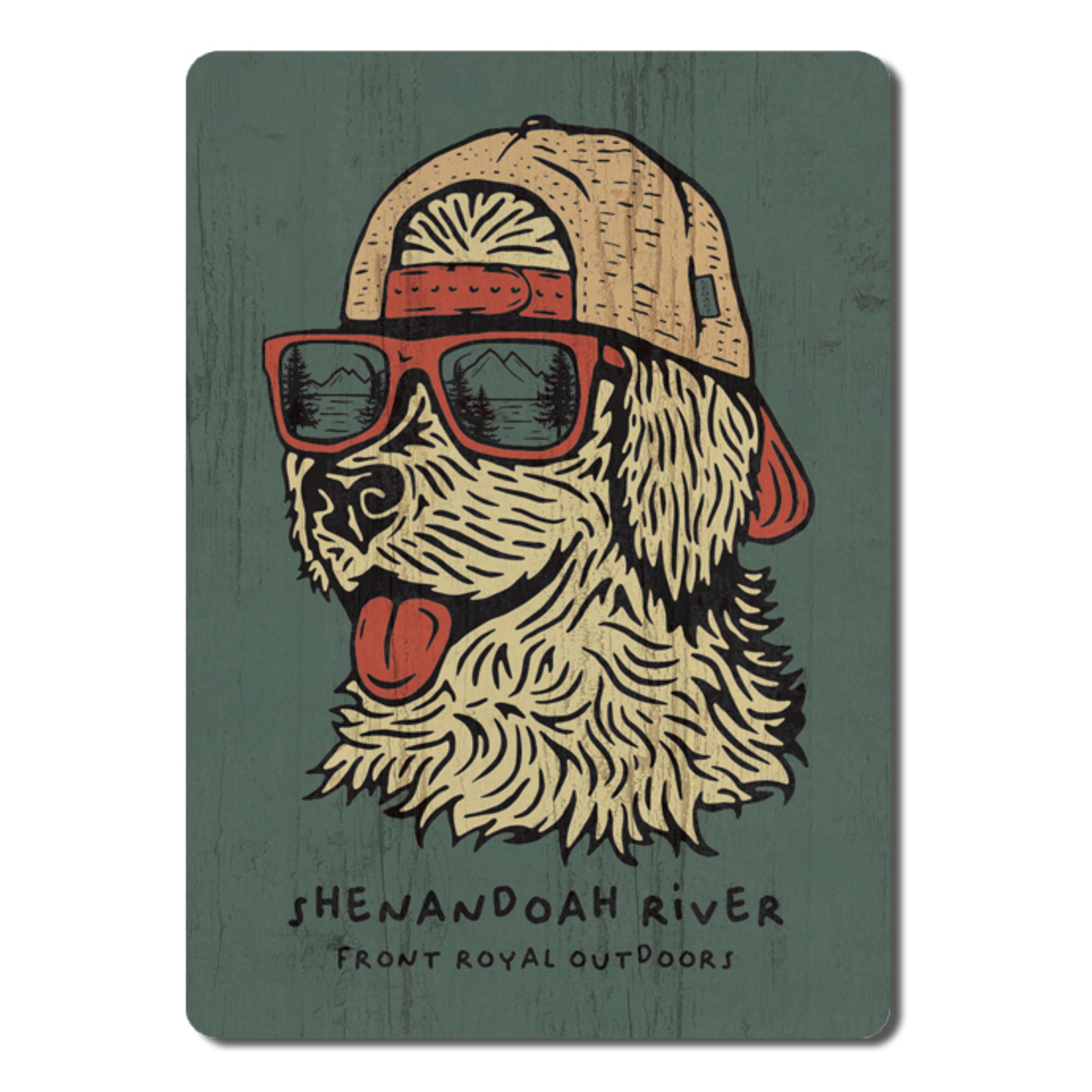 Legacy River Dog FRO Wood Magnet