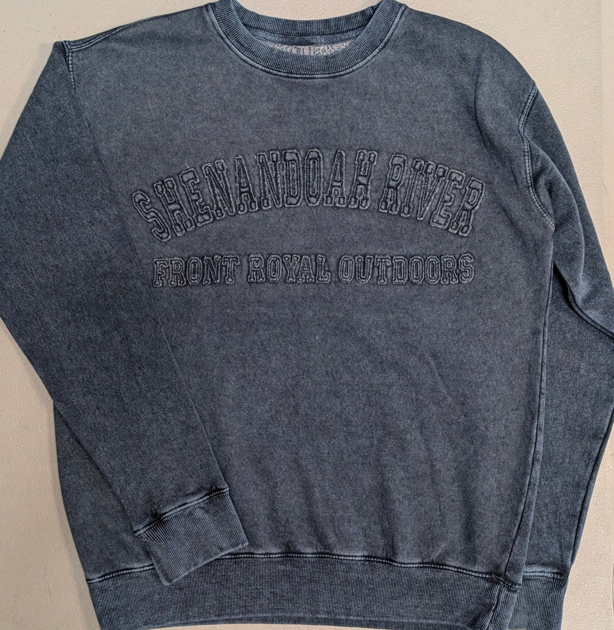 Washed Denim Sweatshirt
