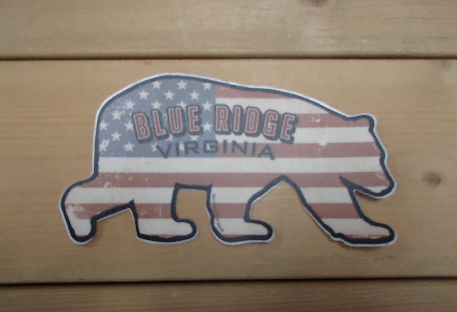Blue Ridge Flag Bear Sticker