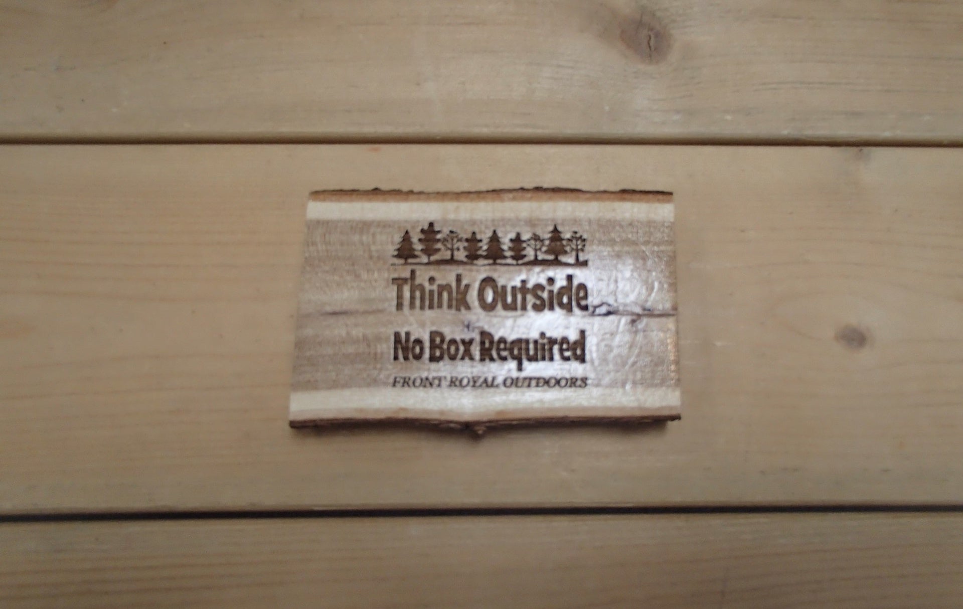 Wood Think Outside Magnet